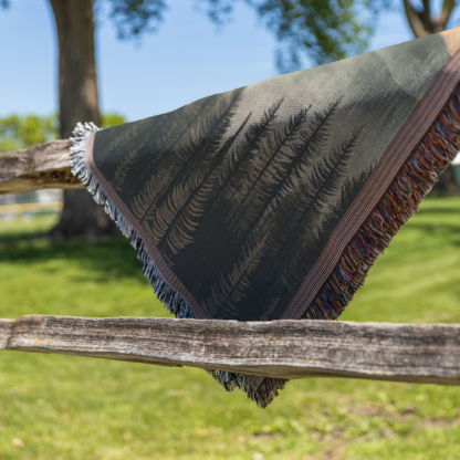Mountain Landscape Woven Blanket – Soft Pastel Throw Blanket and Wall Hanging Decor - Image 5