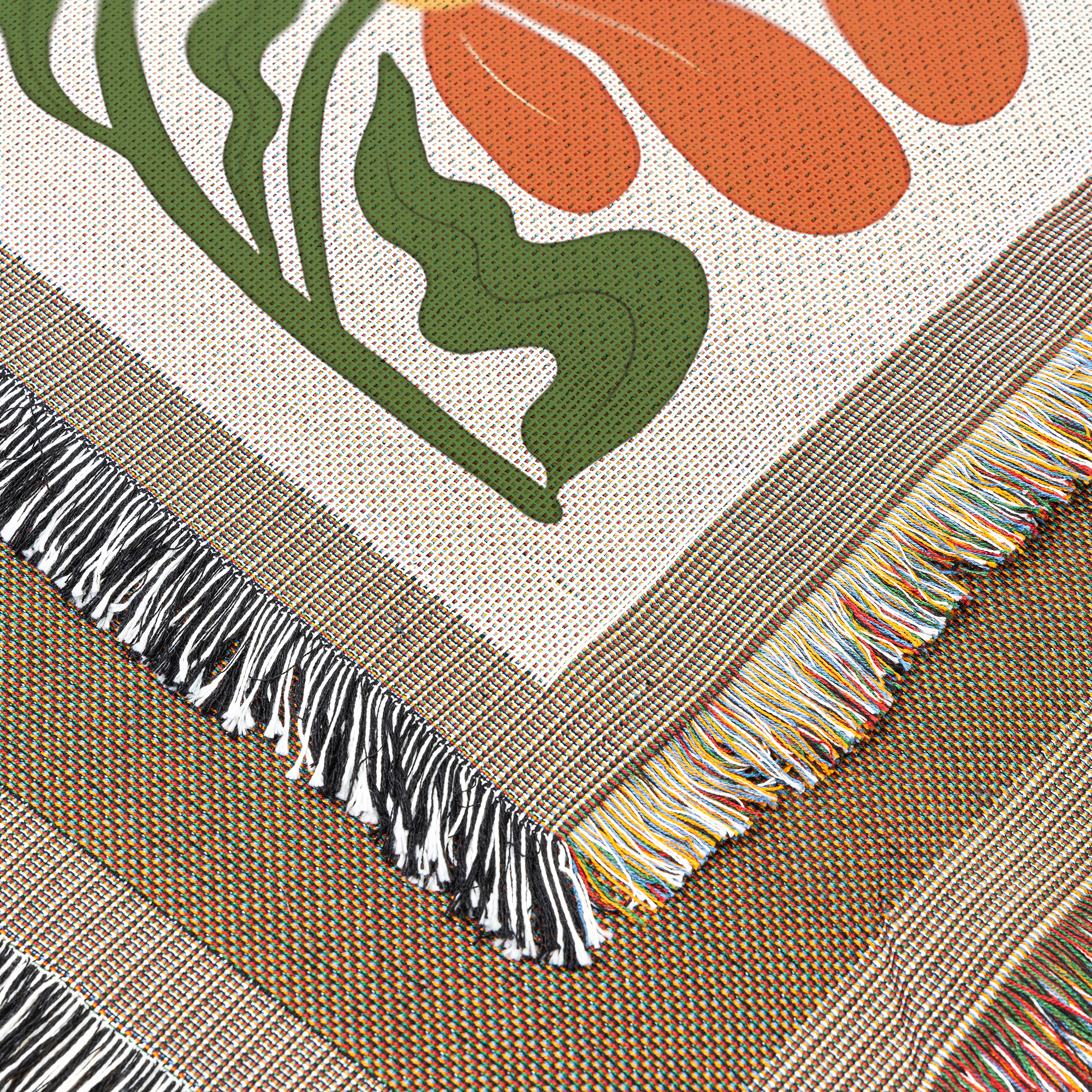 Colorful Matisse Style Flowers Woven Blanket – Bold & Artistic Throw or Wall Hanging Decor - Image 3