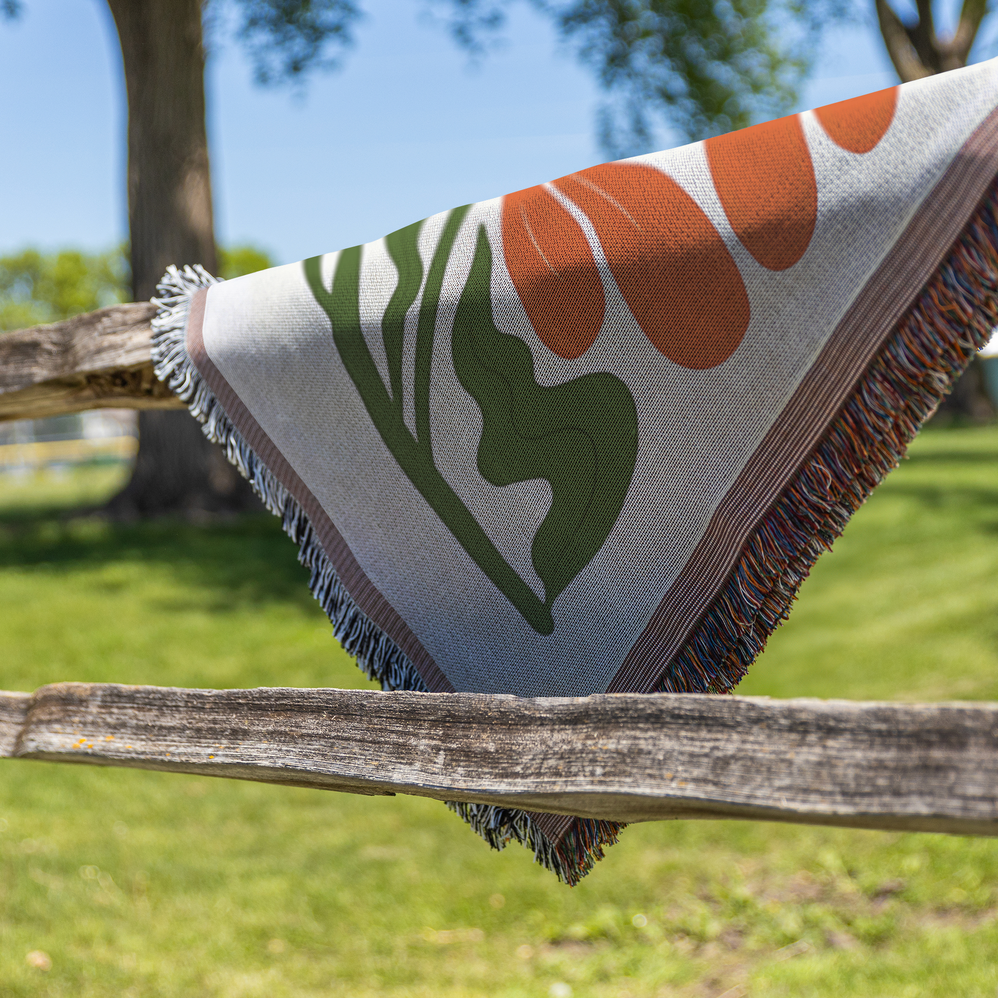 Colorful Matisse Style Flowers Woven Blanket – Bold & Artistic Throw or Wall Hanging Decor - Image 5
