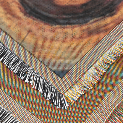 Colorful Tree Rings Woven Blanket – Abstract Nature-Inspired Throw or wall hanging decor - Image 5