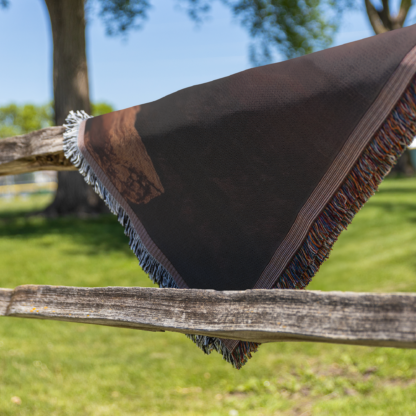 Cowboy Sunset Woven Blanket – Western-Inspired Throw or wall hanging decor - Image 3
