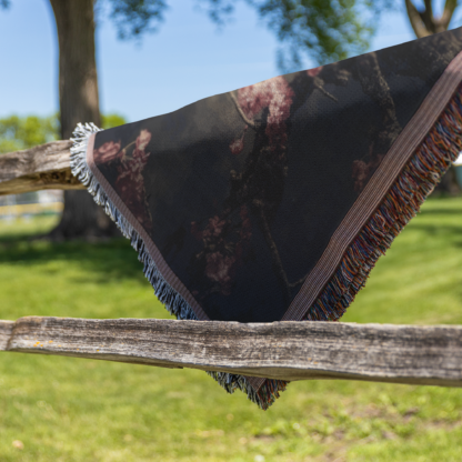 Crows Under Moonlight Woven Blanket – Mystical Night-Inspired Throw or Wall hanging Decor - Image 3