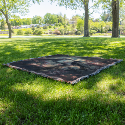 Crows Under Moonlight Woven Blanket – Mystical Night-Inspired Throw or Wall hanging Decor - Image 6