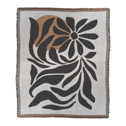 Matisse-Style Flowers Woven Blanket – Bold and Artistic Throw or Wall Hanging Decor - Image 2