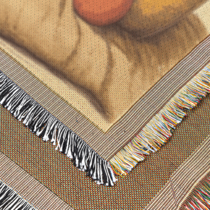 Dining room and kitchen tapestry, woven blanket throw or wall hanging with still life in rustic style vintage Farmhouse - Image 5