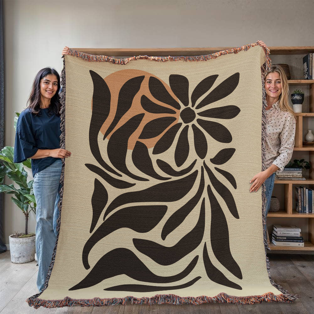 Matisse-Style Flowers Woven Blanket – Bold and Artistic Throw or Wall Hanging Decor - Image 5