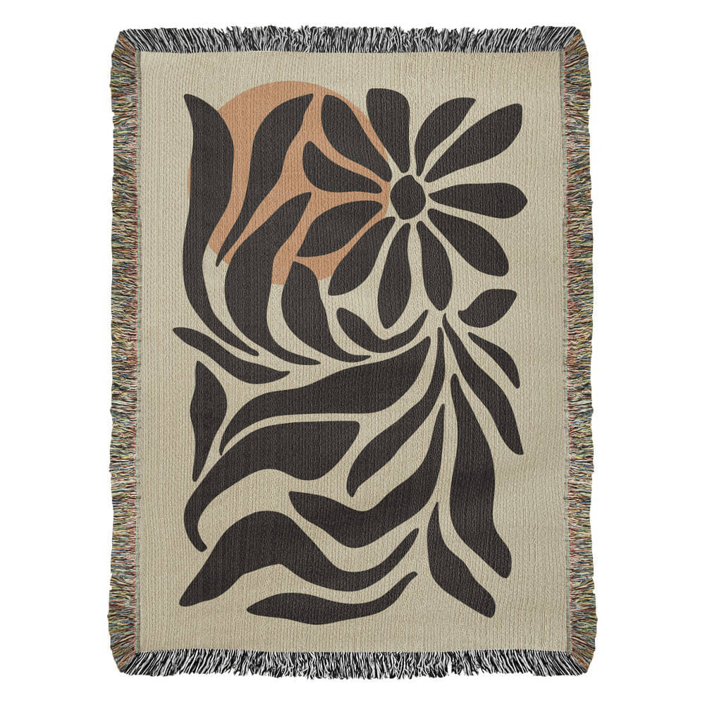 Matisse-Style Flowers Woven Blanket – Bold and Artistic Throw or Wall Hanging Decor - Image 6