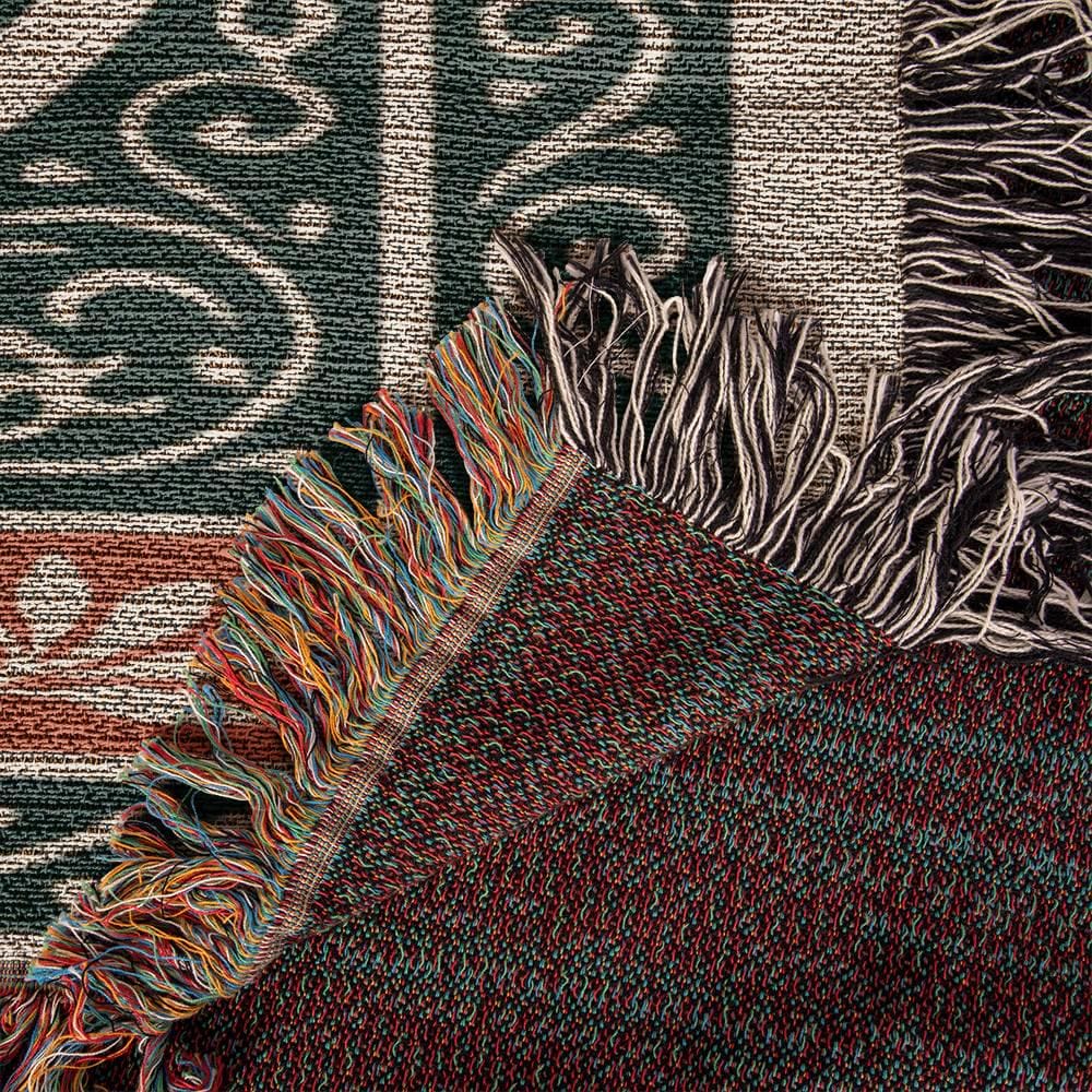 Bohemian Monstera Retro Tropical Plant Woven Cotton Blanket - Image 7