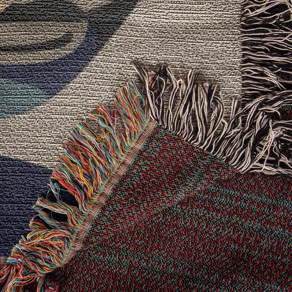 African Woman Geometric art Woven Cotton Blanket - Image 8