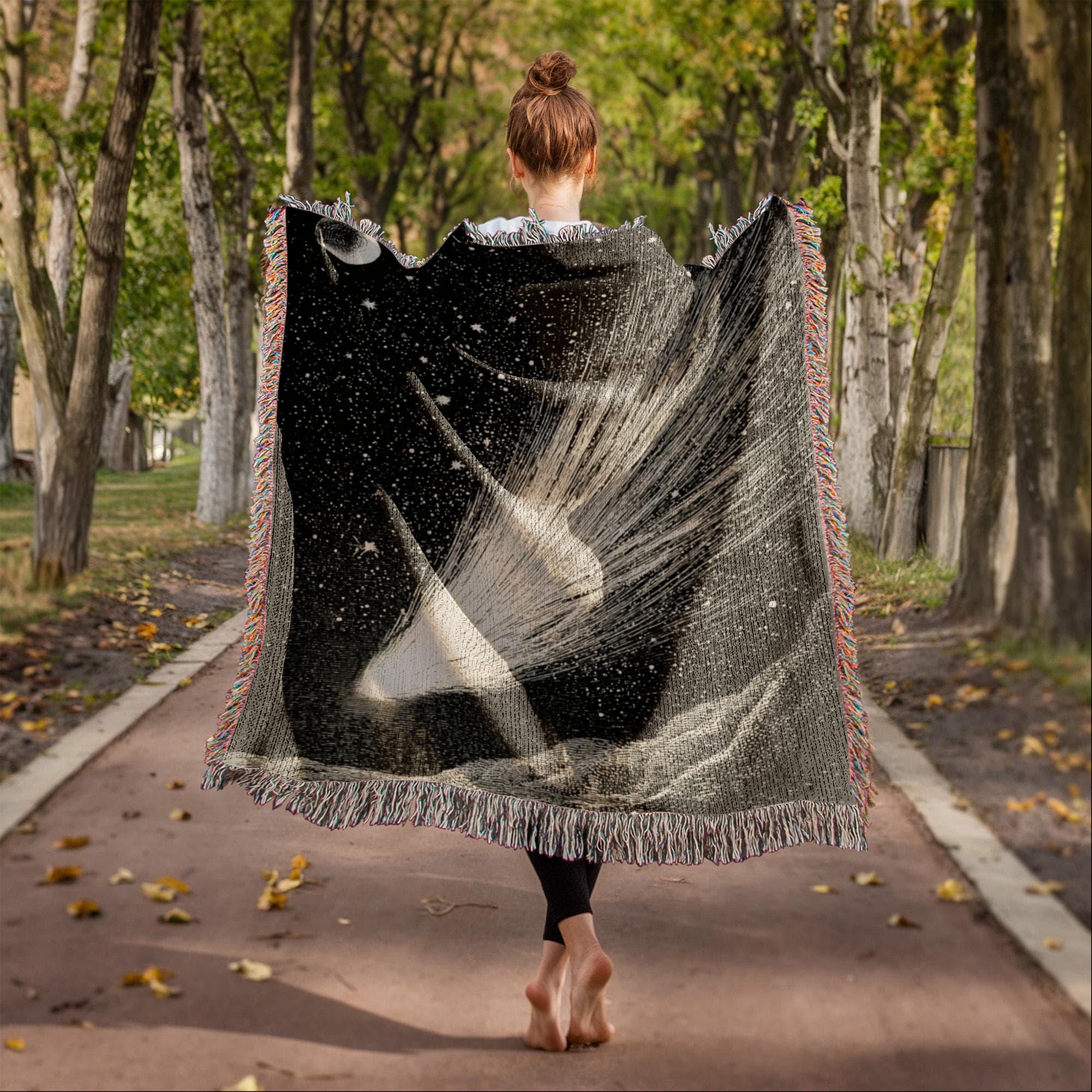 Vintage Comet Shooting Star Celestial Woven Cotton Blanket - Image 7