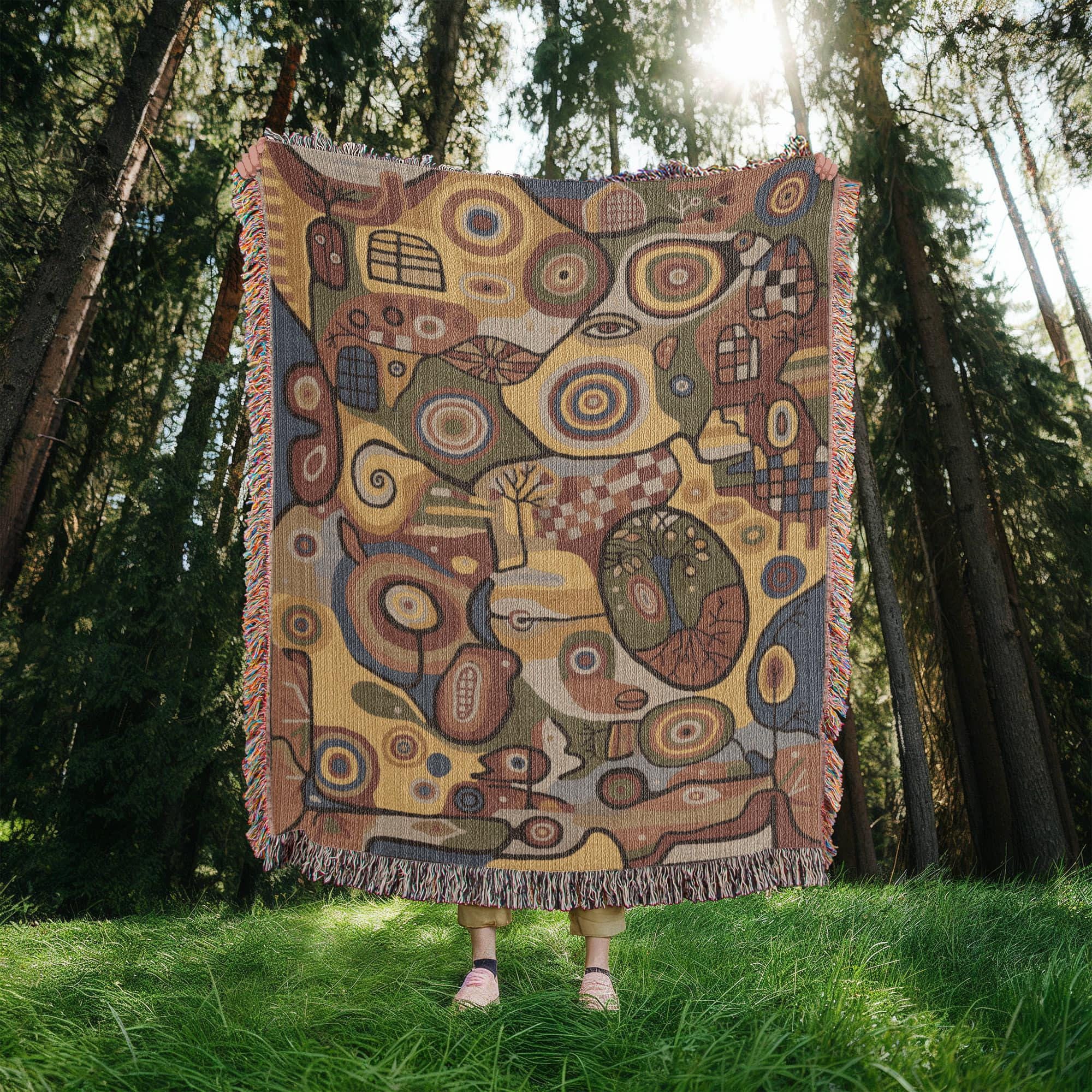 Dopamine Decor Maximalist Art Woven Cotton Blanket - Image 5