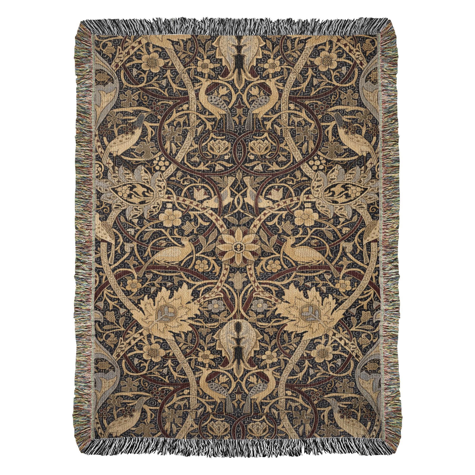 William Morris Bullerswood Pattern Woven Cotton Blanket - Image 8