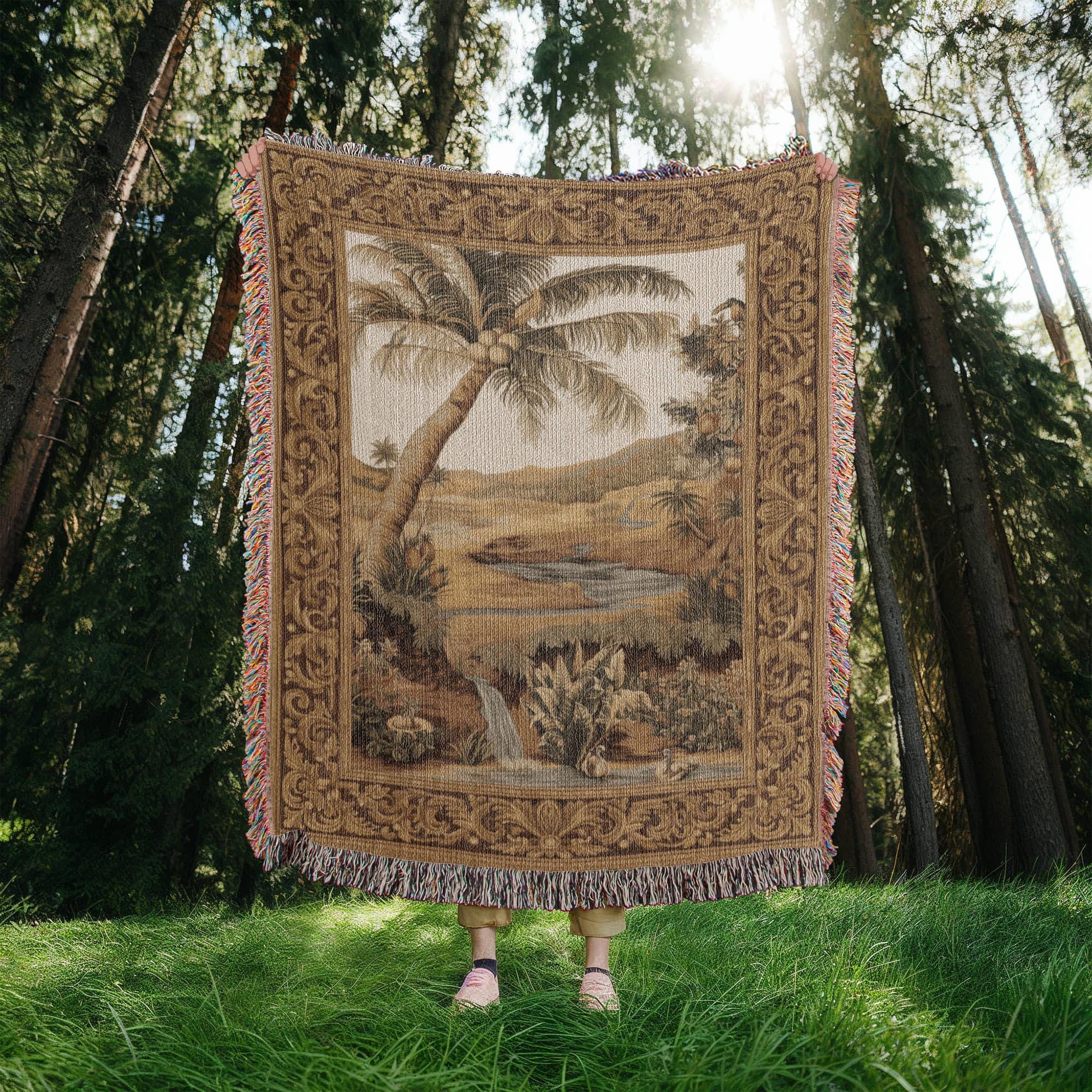 Oasis French Woven Cotton Blanket - Image 4