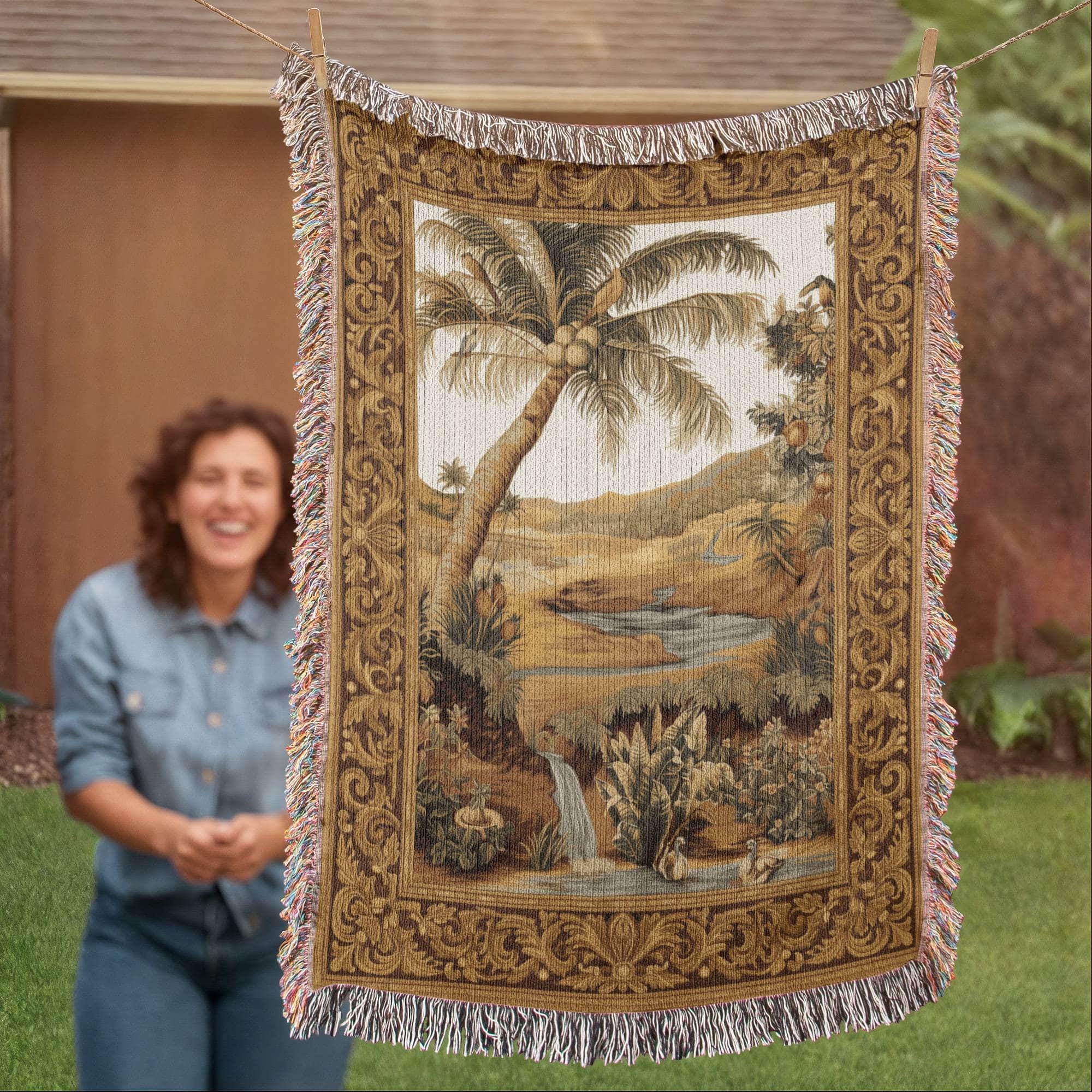Oasis French Woven Cotton Blanket - Image 6