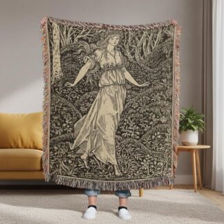 William Morris Lady Woven Cotton Blanket